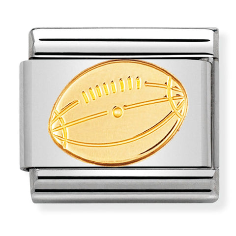 Nomination Composable Classic Link 030106/03 Football in 18K Gold