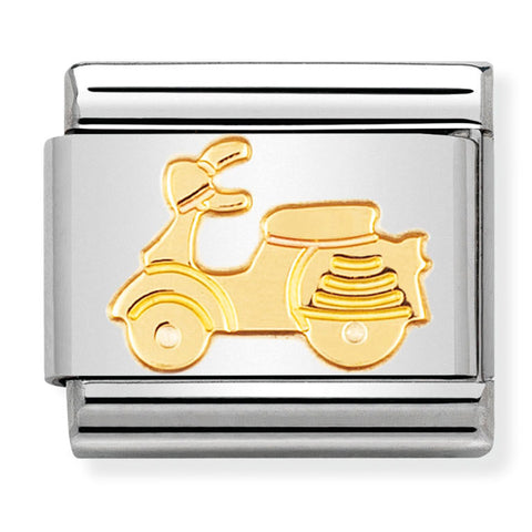 Nomination Composable Classic Link 030108/06 Vespa in 18K Gold