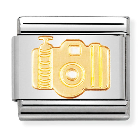 Nomination Composable Classic Link 030108/09 Camera in 18K Gold
