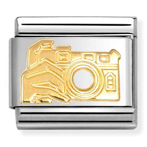 Nomination Composable Classic Link 030108/17 Camera in 18K Gold