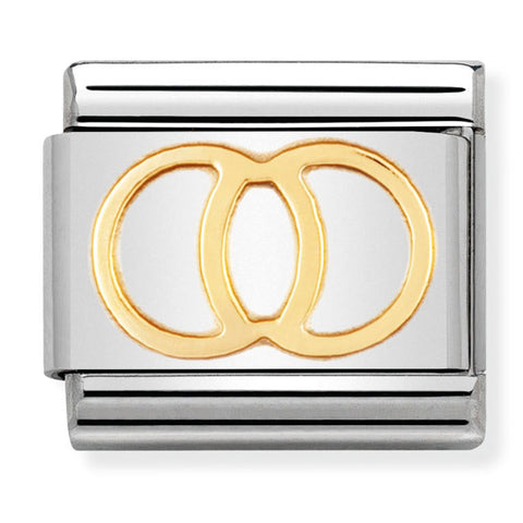 Nomination Composable Classic Link 030109/21 Wedding Rings Symbol in 18K Gold