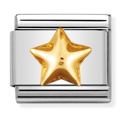 Nomination Composable Classic Link 030110/12 Raised Star in 18K Gold