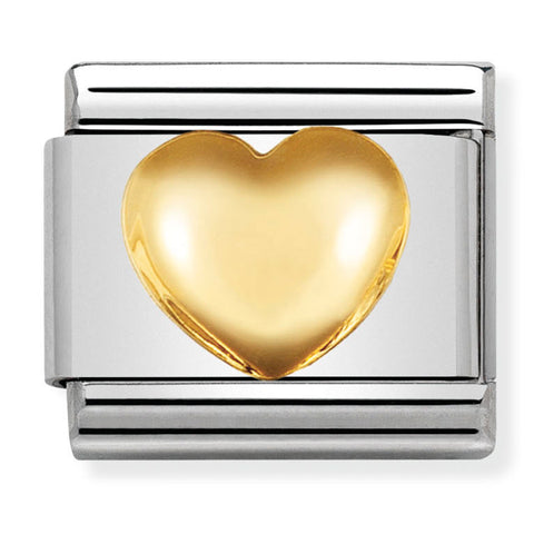 Nomination Composable Classic Link 030116/01 Raised Heart in 18K Gold