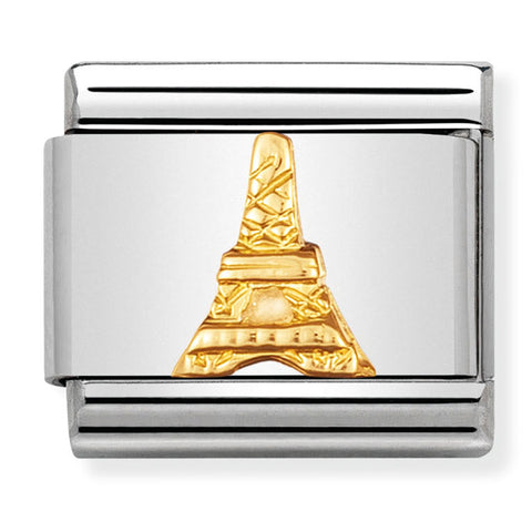 Nomination Composable Classic Link 030123/15 Eiffel Tower in 18K Gold