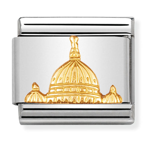 Nomination Composable Classic Link 030123/18 St Peter's Dome in 18K Gold