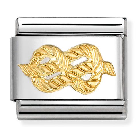 Nomination Composable Classic Link 030149/59 Inifinity Knot in 18K Gold