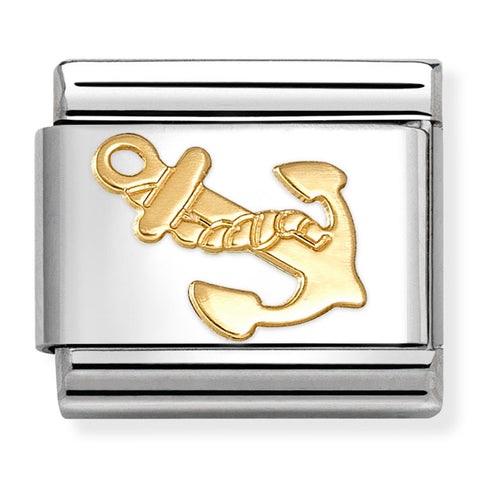 Nomination Composable Classic Link 030149/62 Anchor in 18K Gold