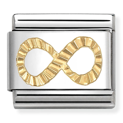 Nomination Composable Classic Link 030149/66 Infinity with Etched Detail in 18K Gold