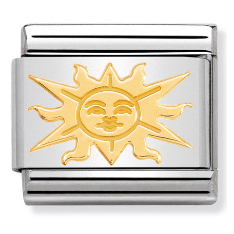 Nomination Composable Classic Link 030161/09 Sun in 18K Gold