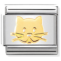 Nomination Composable Classic Link 030162/53 Cat Face in 18K Gold