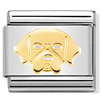 Nomination Composable Classic Link 030162/56 Golden Retriever in 18K Gold