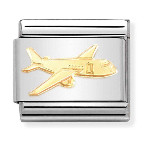 Nomination Composable Classic Link 030162/75 Aeroplane in Gold