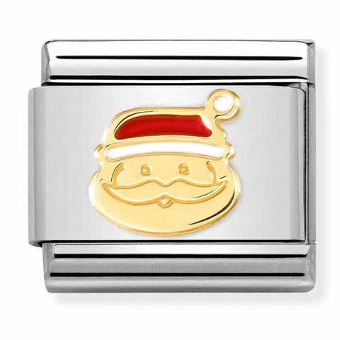 Nomination Composable Classic Link 030225/24 Santa Claus in Gold with Enamel