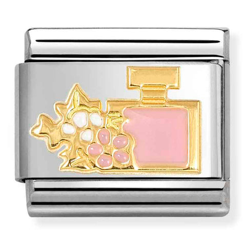 Nomination Composable Classic Link 030272/93 Perfume with Flower in 18K Gold & Enamel