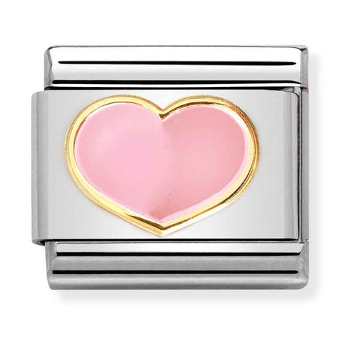 Nomination Composable Classic Link 030283/21 Pink Heart in Gold