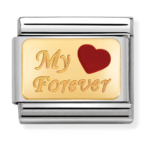 Nomination Composable Classic Link 030284/26 My Forever 18k Gold & Enamel
