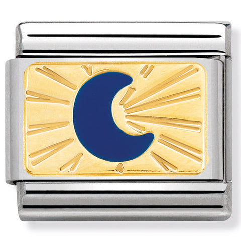 Nomination Composable Classic Link 030284/43 Blue Moon 18K Gold & Enamel