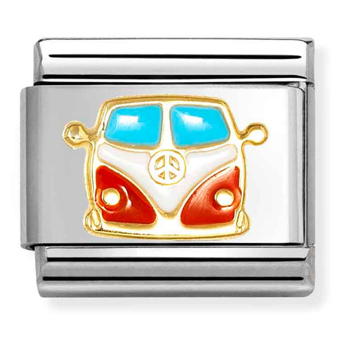 Nomination Composable Classic Link 030285/67 Van in 18K Gold & Enamel