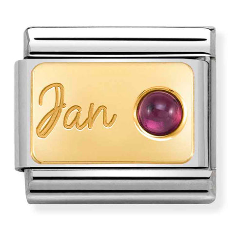 Nomination Composable Classic Link 030519/01 January Garnet in 18K Gold