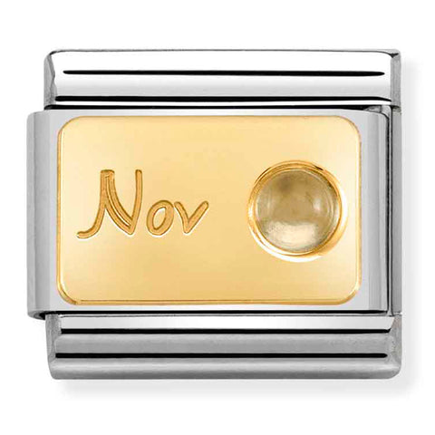 Nomination Composable Classic Link 030519/11 November Citrine in 18K Gold