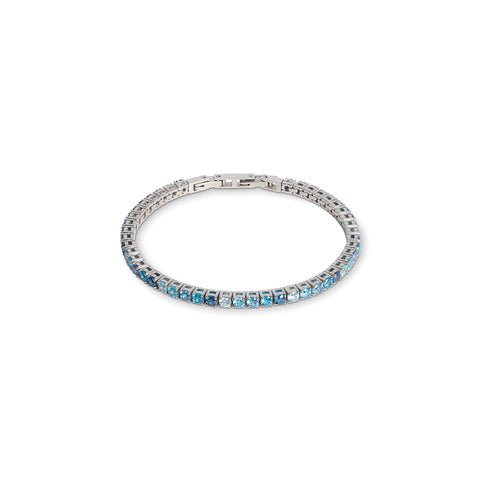 Coeur de Lion Tennis Bracelet Blue CZ & Stainless Steel