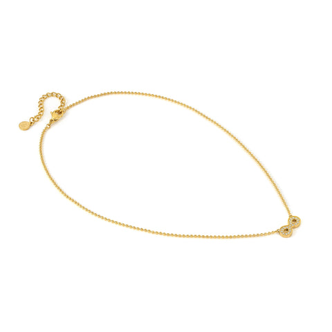 Soffio D'Amore CZ Infinity Gold Necklace