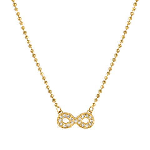 Soffio D'Amore CZ Infinity Gold Necklace