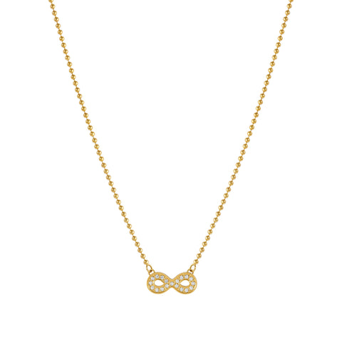 Soffio D'Amore CZ Infinity Gold Necklace