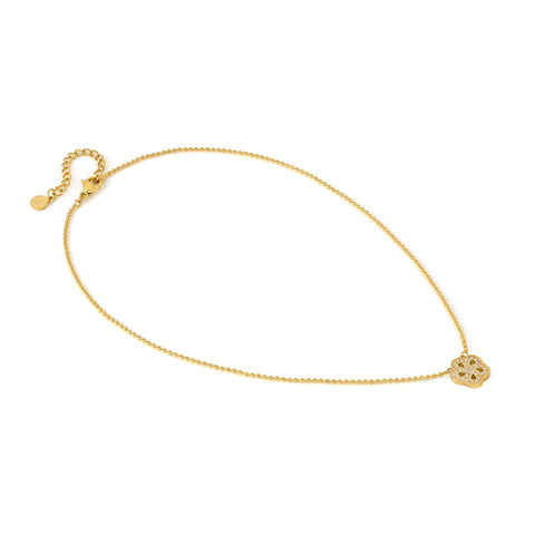 Soffio D'Amore CZ Flower Gold Necklace