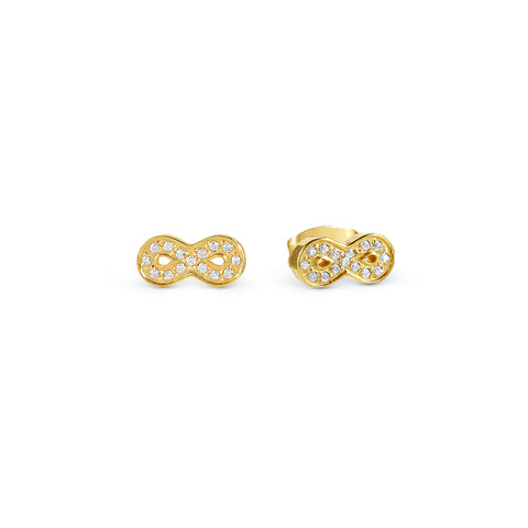 Soffio D'Amore CZ Infinity Gold Earrings