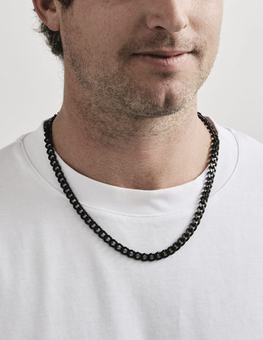 Cudworth Matte Black Stainless Steel Necklace