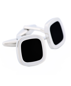 Cudworth Cushion Shape Black Inlay Cufflinks