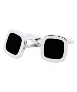 Cudworth Cushion Shape Black Inlay Cufflinks