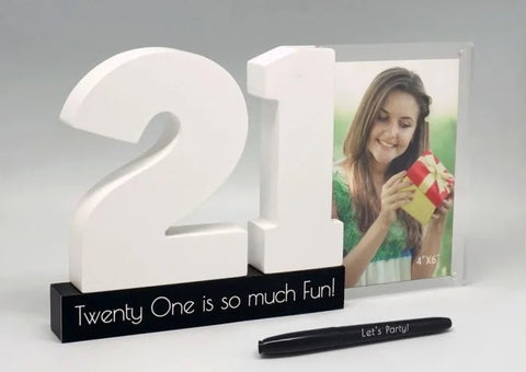 21st Birthday Celebration Signature Photo Frame