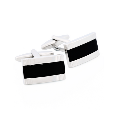 Cudworth Black Rhodium Rectangle Cufflinks