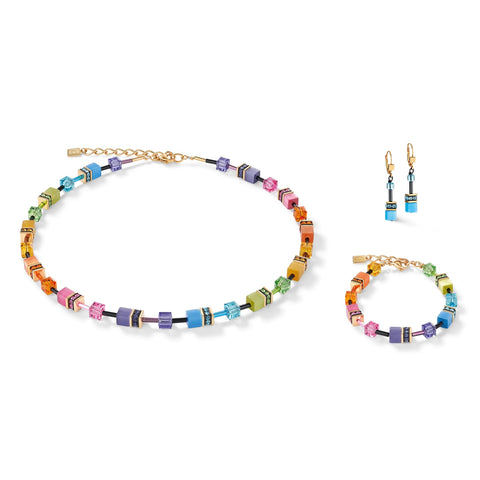 Coeur de Lion GeoCube Fresh Rainbow Necklace