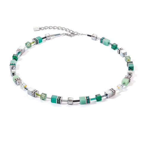 Coeur de Lion GeoCube Teal Green Necklace