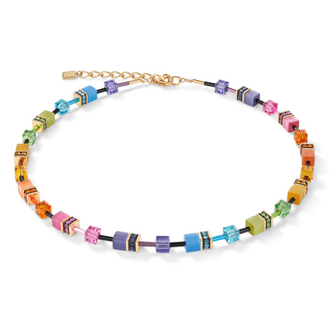 Coeur de Lion GeoCube Fresh Rainbow Necklace