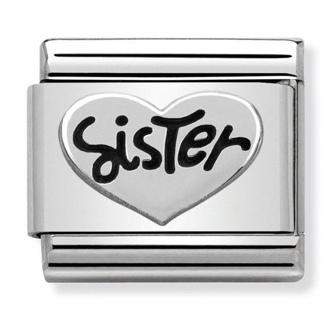 Nomination Composable Classic Link 330101/11 Sister Heart in 925 Silver