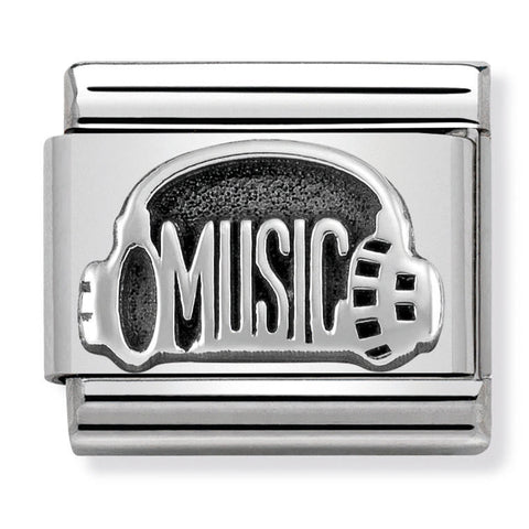 Nomination Composable Classic Link 330101/34 Headphones with Music in 925 Silver 