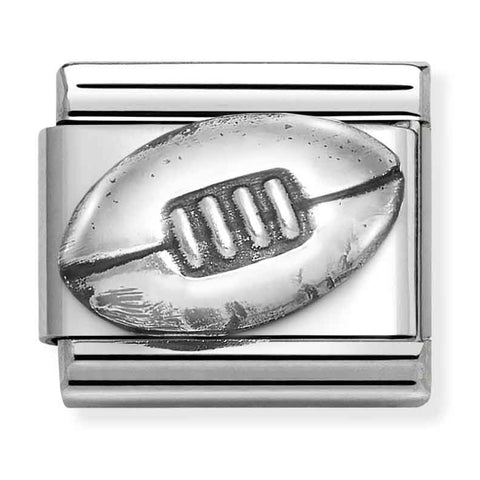 Nomination Composable Classic Link 330101/72 Rugby Football in 925 Silver
