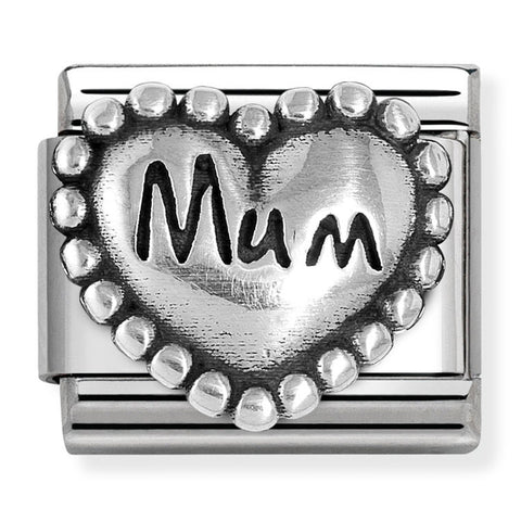 Nomination Composable Classic Link 330101/80 Mum Heart in 925 Silver