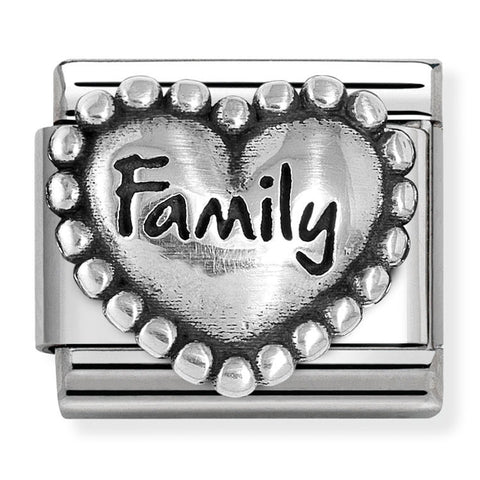 Nomination Composable Classic Link 330101/84 Family Heart in 925 Silver