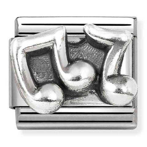 Nomination Composable Classic Link 330101/86 Music Notes in 925 Silver Relief