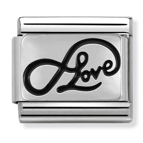 Nomination Composable Classic Link 330102/07 Infinity Love Writing in 925 Silver