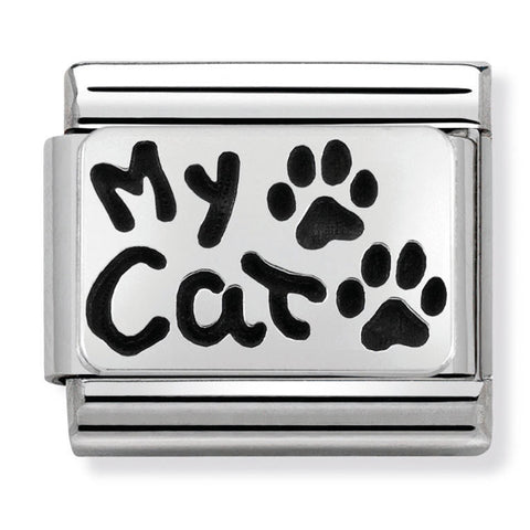 Nomination Composable Classic Link 330102/36 My Cat in 925 Silver