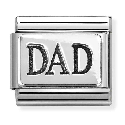 Nomination Composable Classic Link 330102/63 Dad Writing Sterling Silver 
