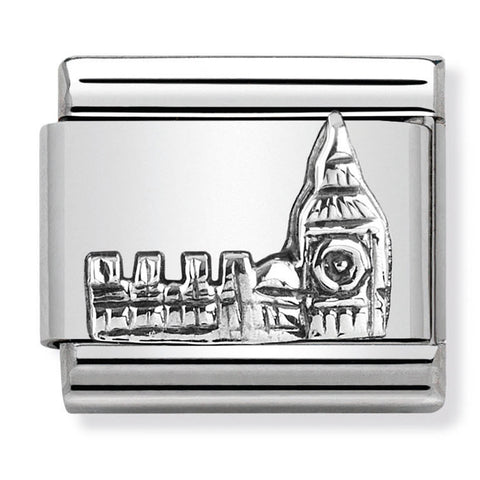 Nomination Composable Classic Link 330105/12 Big Ben Relief in 925 Silver