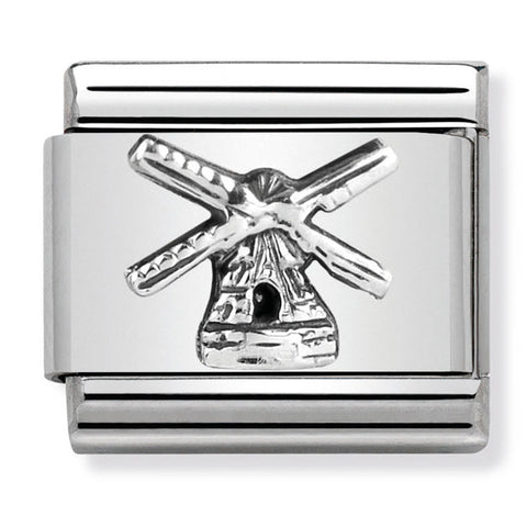Nomination Composable Classic Link 330105/21 Windmill Relief in 925 Silver
