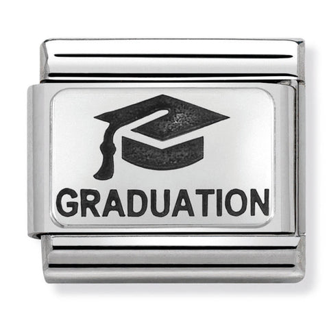 Nomination Composable Classic Link 330109/02 Graduation with Hat in 925 Silver